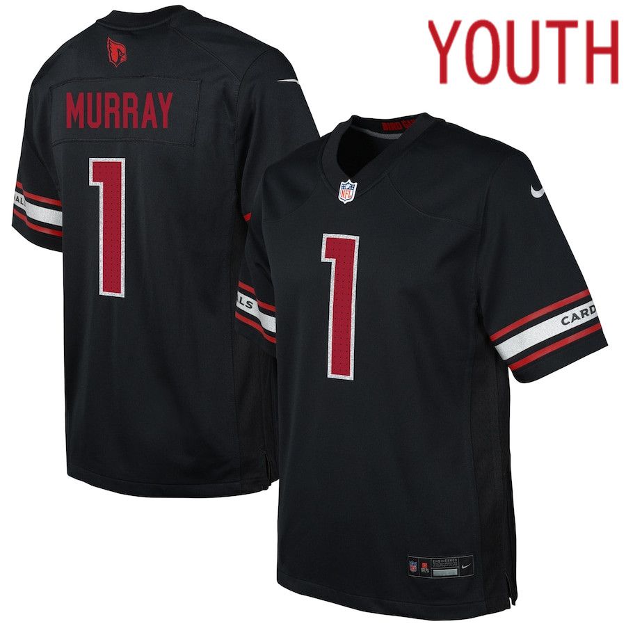 Youth Arizona Cardinals #1 Kyler Murray Nike Black Game NFL Jersey->women nfl jersey->Women Jersey